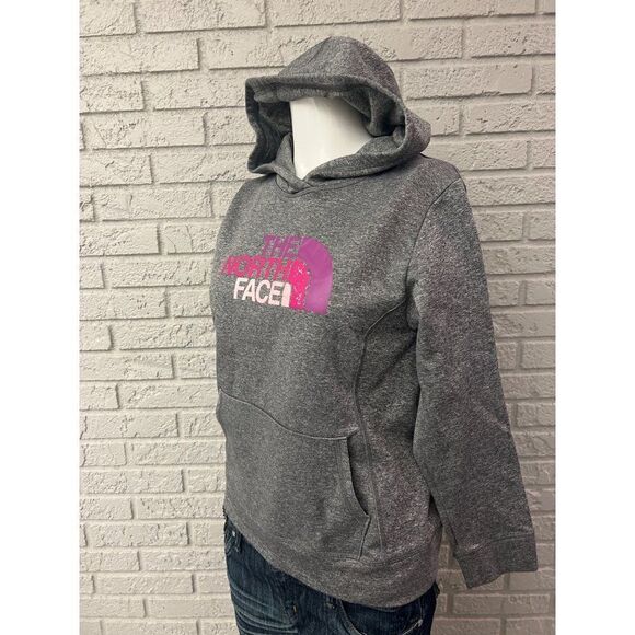 The North Face Girls Gray Hoodie Sweater Size XL - Picture 5 of 8